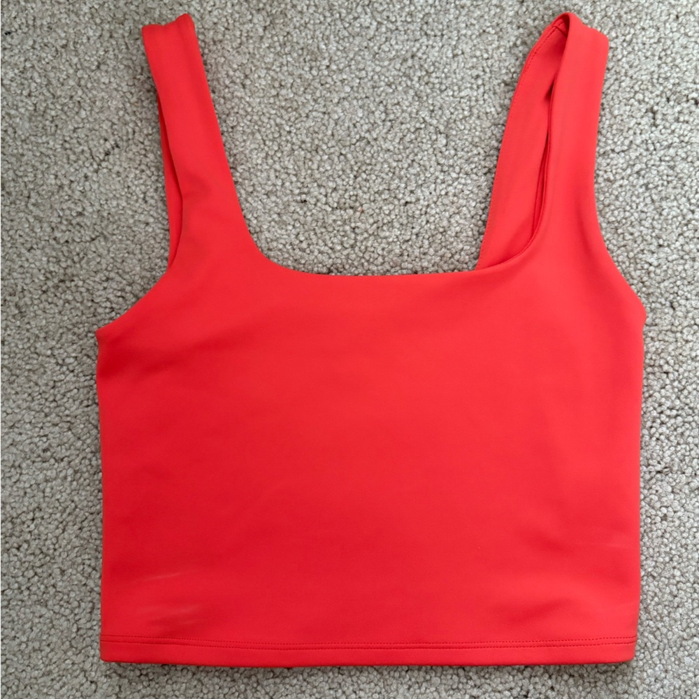 Express Orange Cropped Tank Top
